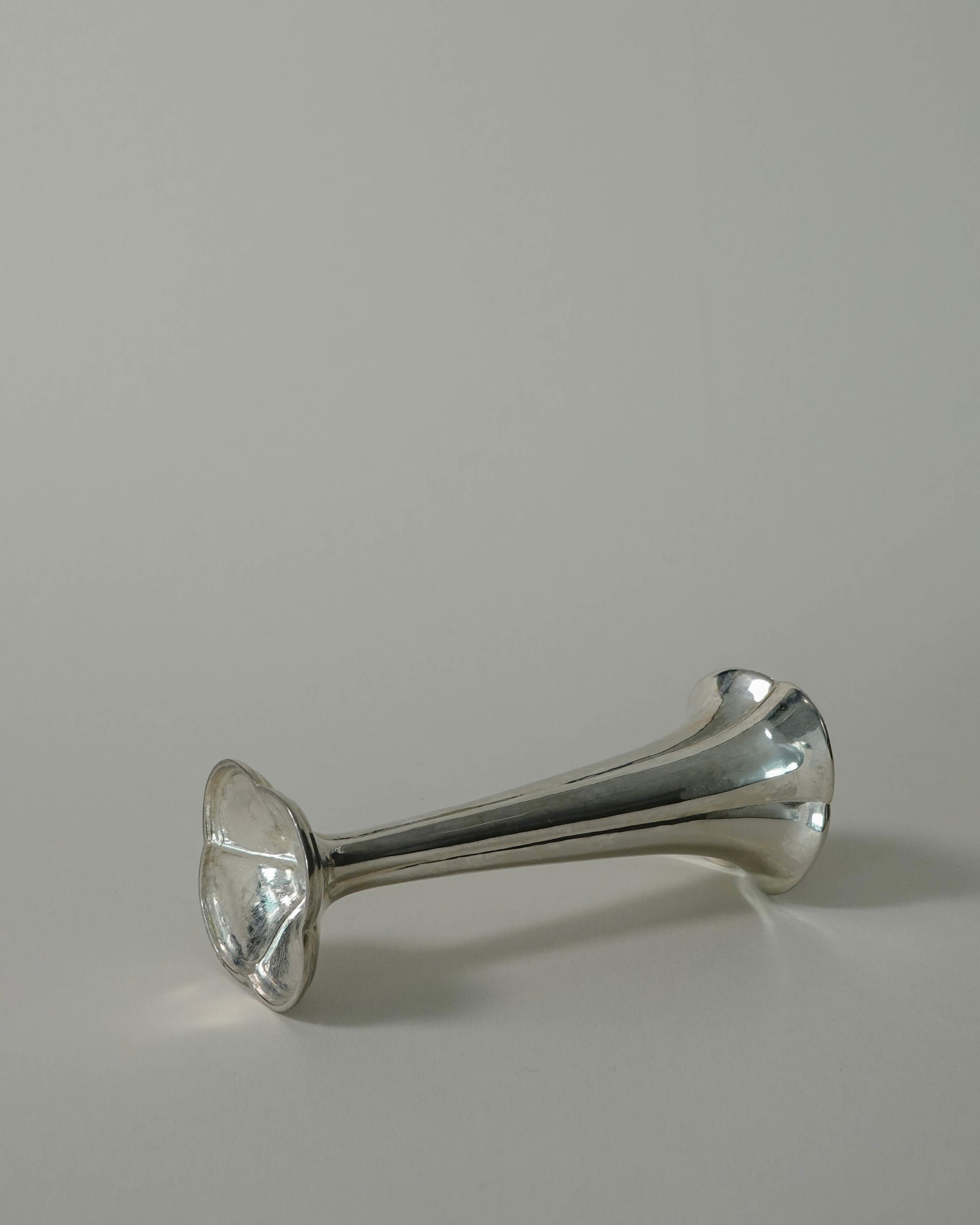 Silver Trumpet Flower Vase