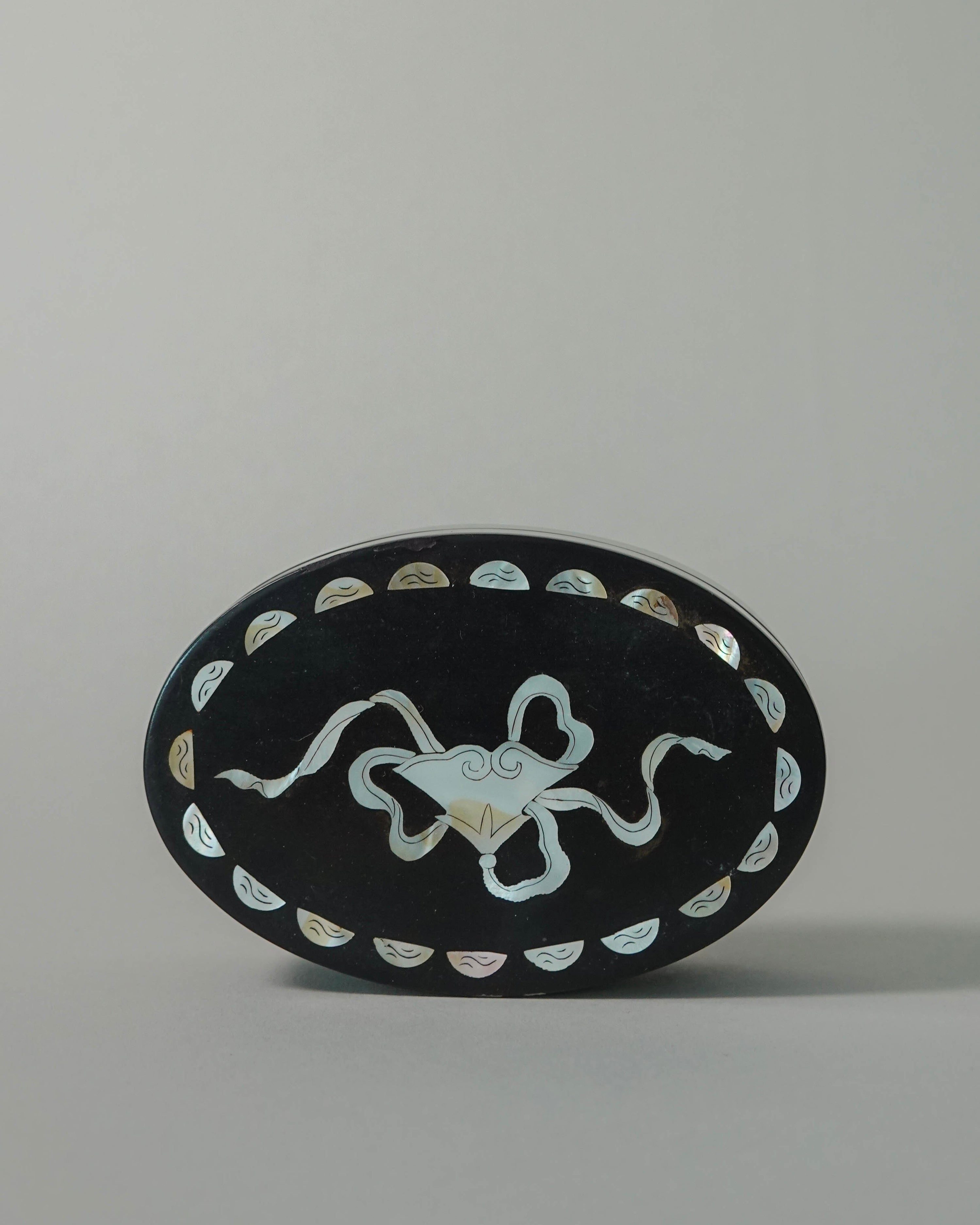 Mother-of-Pearl Oval Storage Box