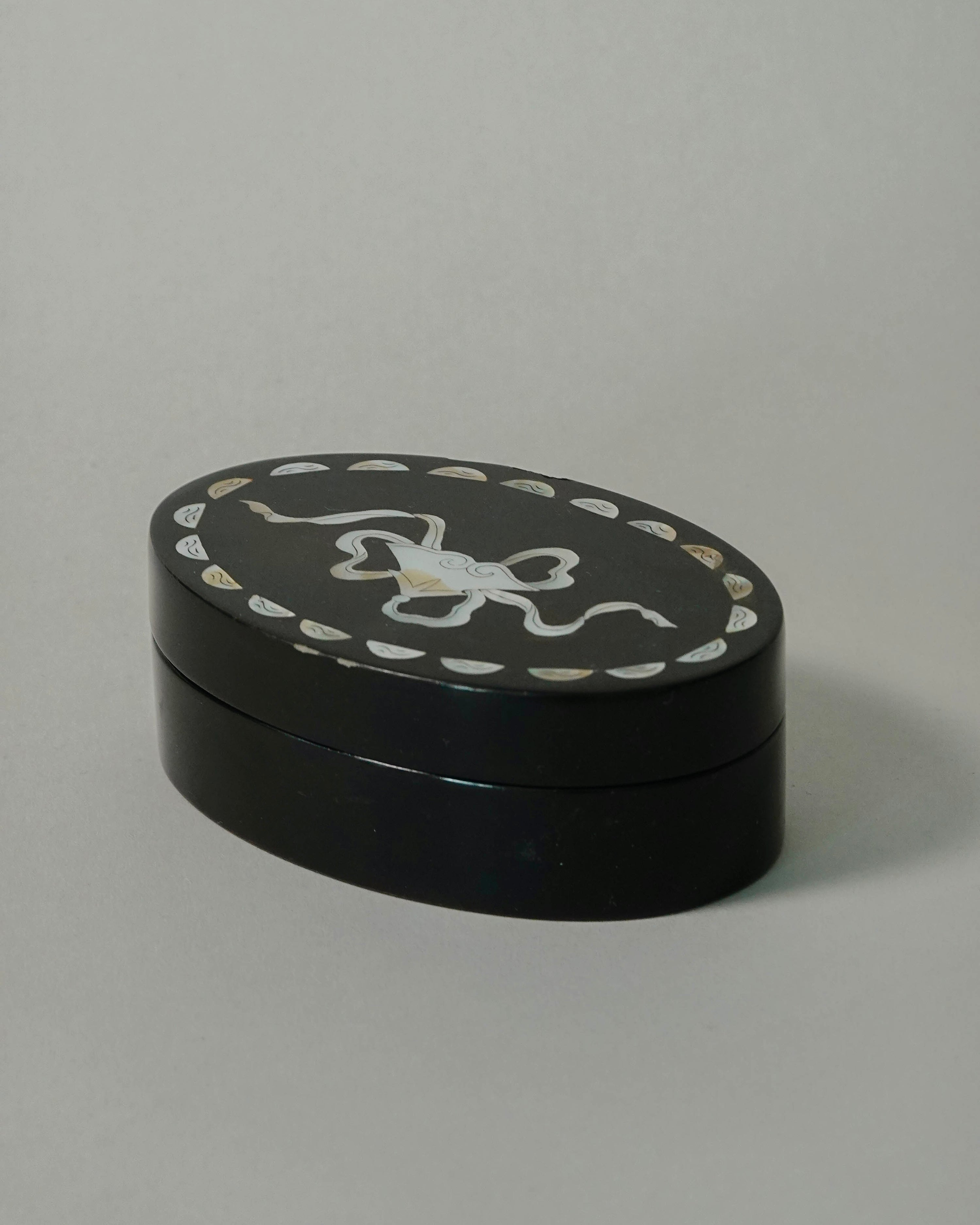Mother-of-Pearl Oval Storage Box